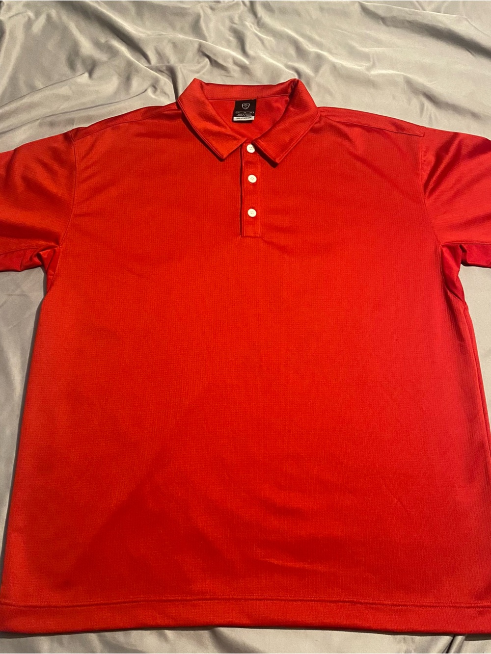 Nike Sphere Dry Golf Polo Mens XL Red Short Sleeve Performance Swoosh Shirt